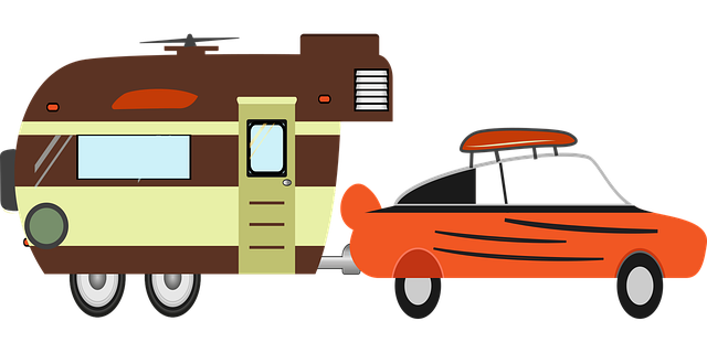 caravan, pickup, truck