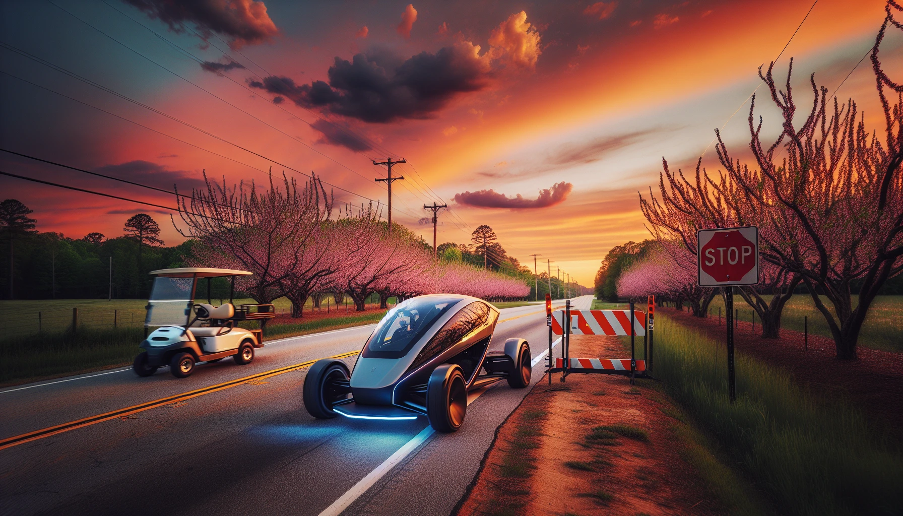 Low speed vehicle on Georgia road