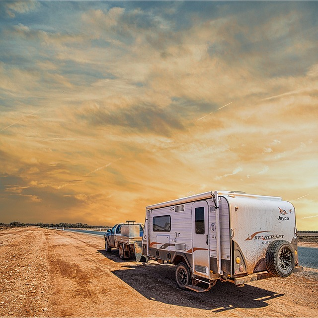 caravan, travel, camping