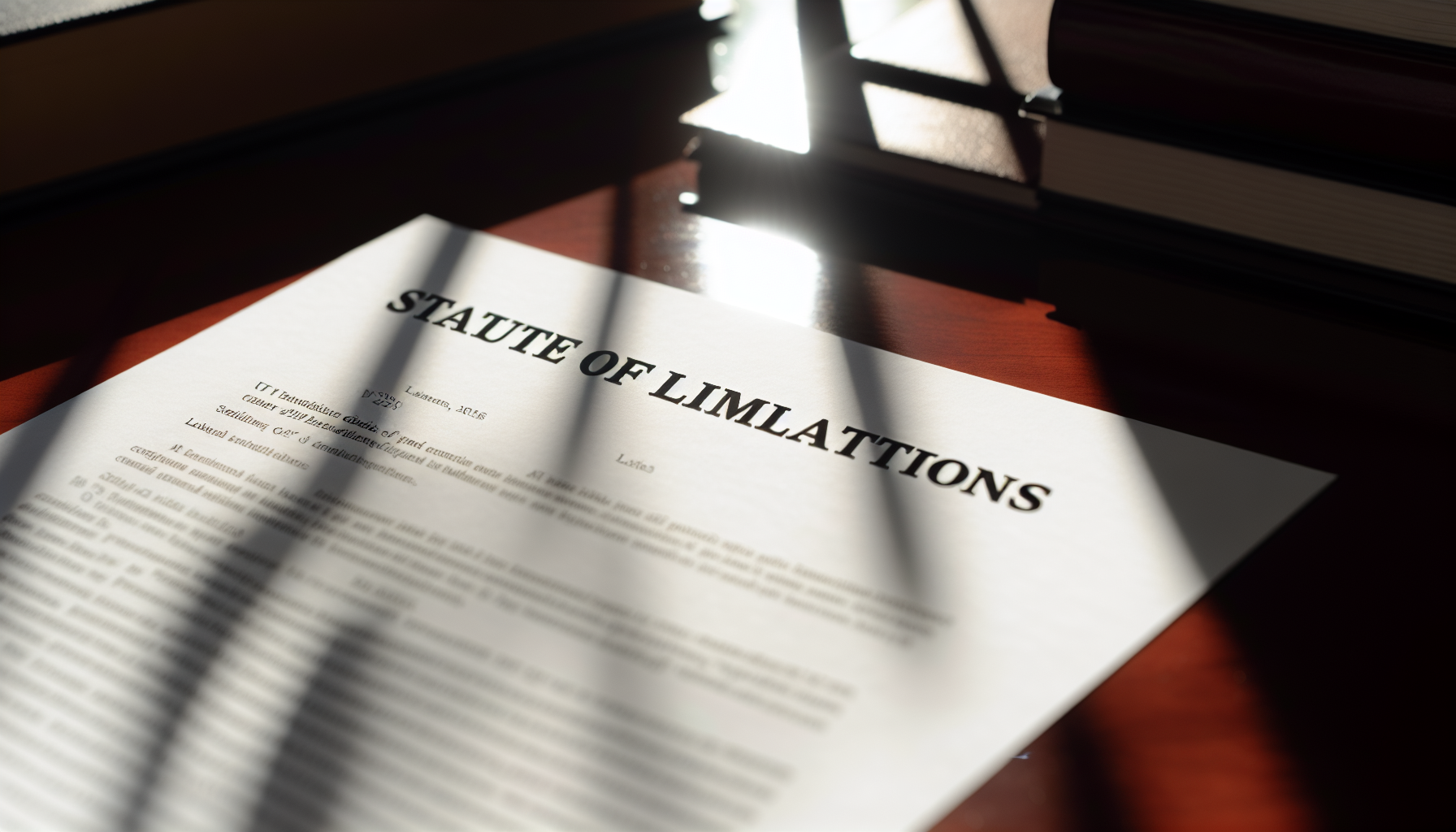 Legal document with 'Statute of Limitations' heading