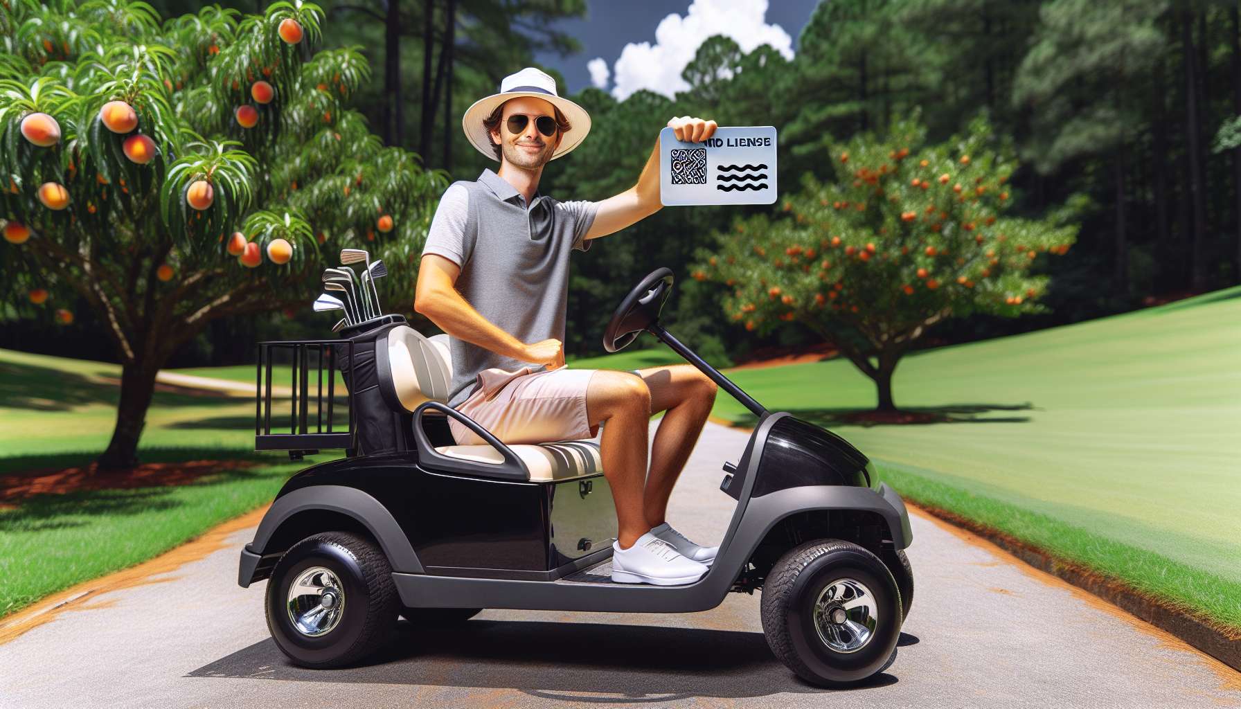 Golf cart driver with a valid license in Georgia