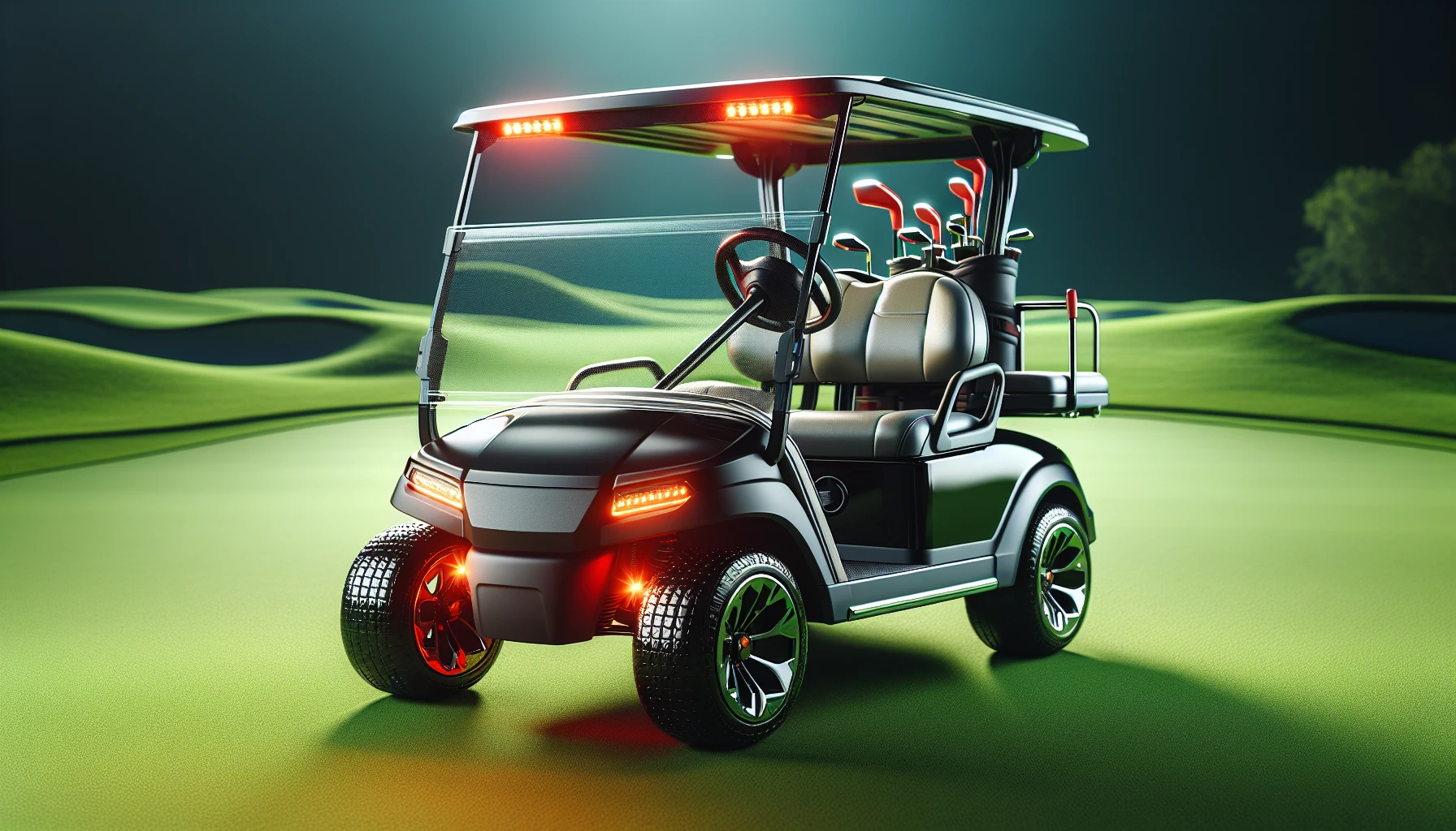 Golf cart safety features