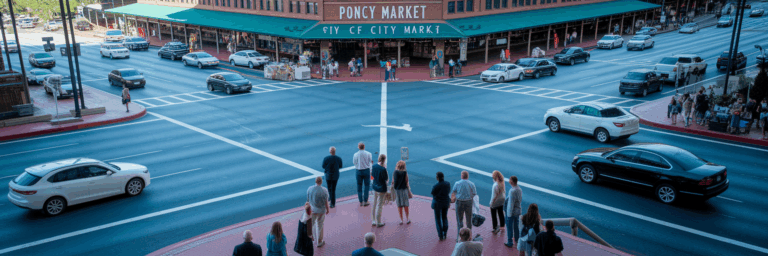 Busy traffic at Ponce City Market